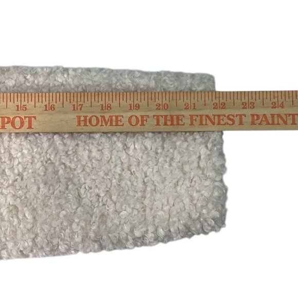 7 For All Man kind Cream Faux Fur Toggle Coat Teddy Sherpa Jacket Size Medium - Picture 7 of 8